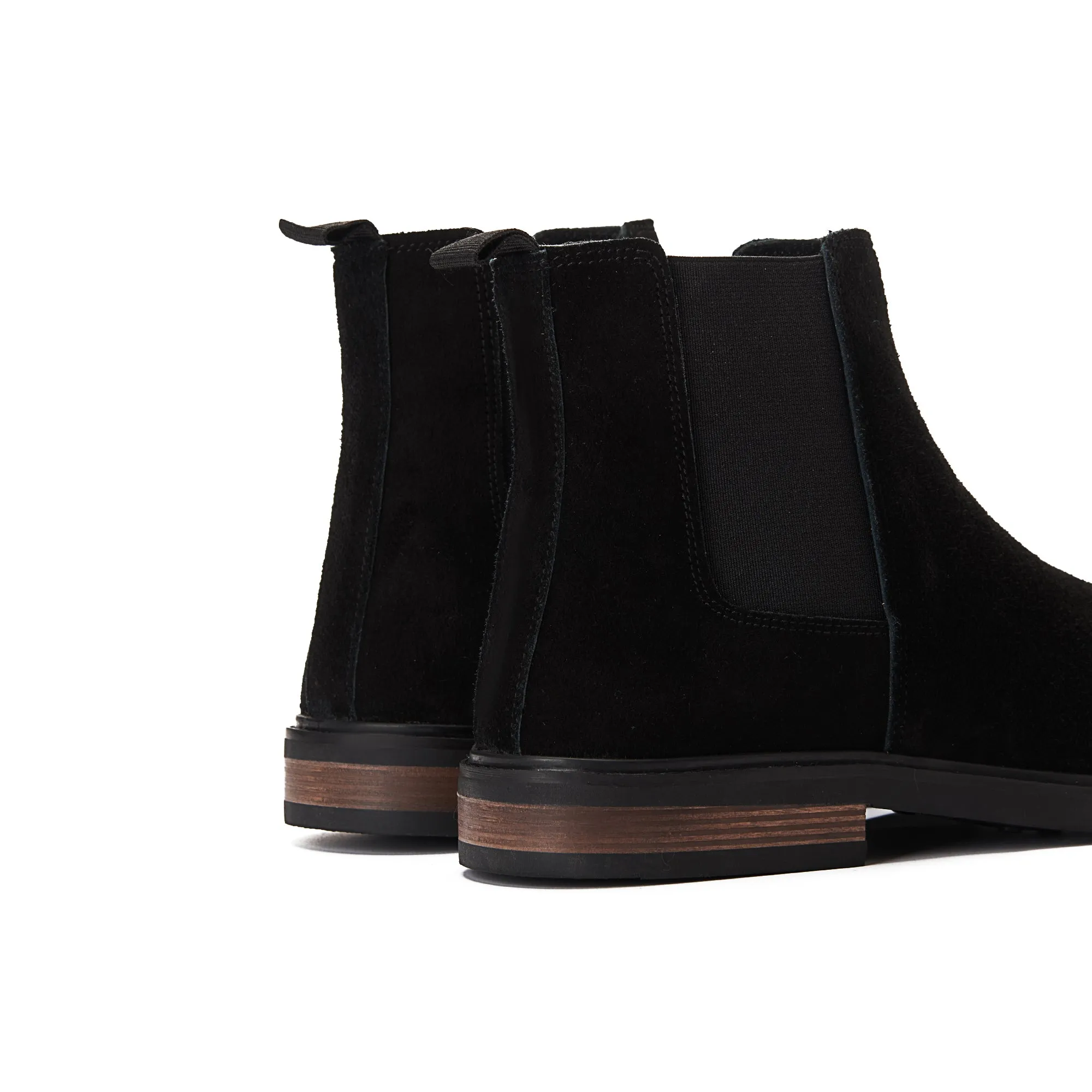 Achilles Signature Premium Suede Chelsea Boots - Black