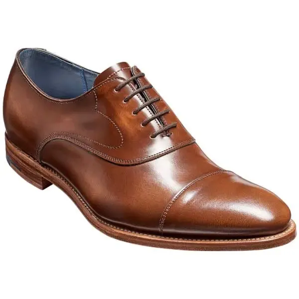 BARKER Hartley Shoes - Mens Oxford Toe Cap - Cedar Hi-Shine