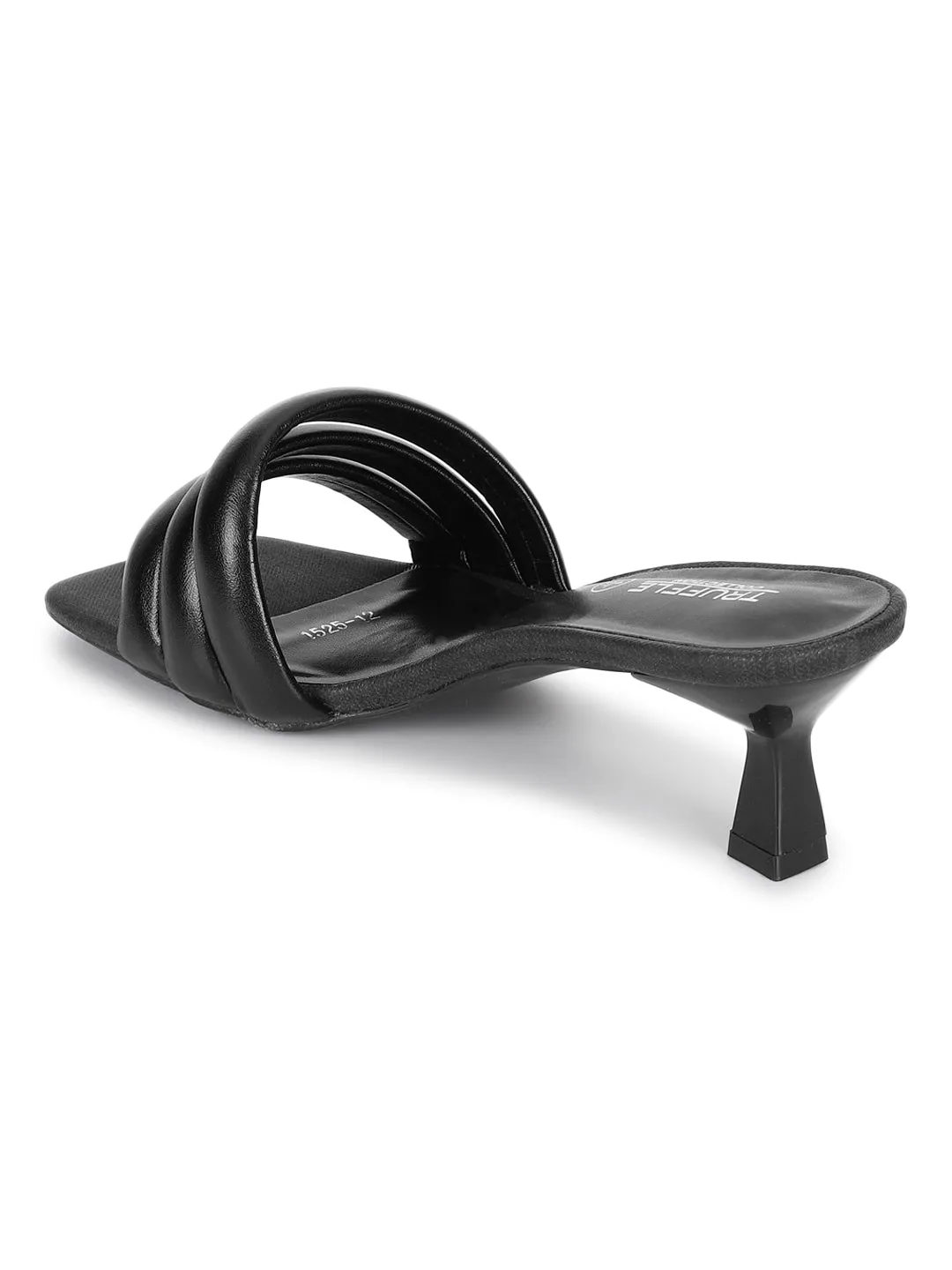 Black PU Stiletto Stylish Sandals (TC-RS3584-BLK)