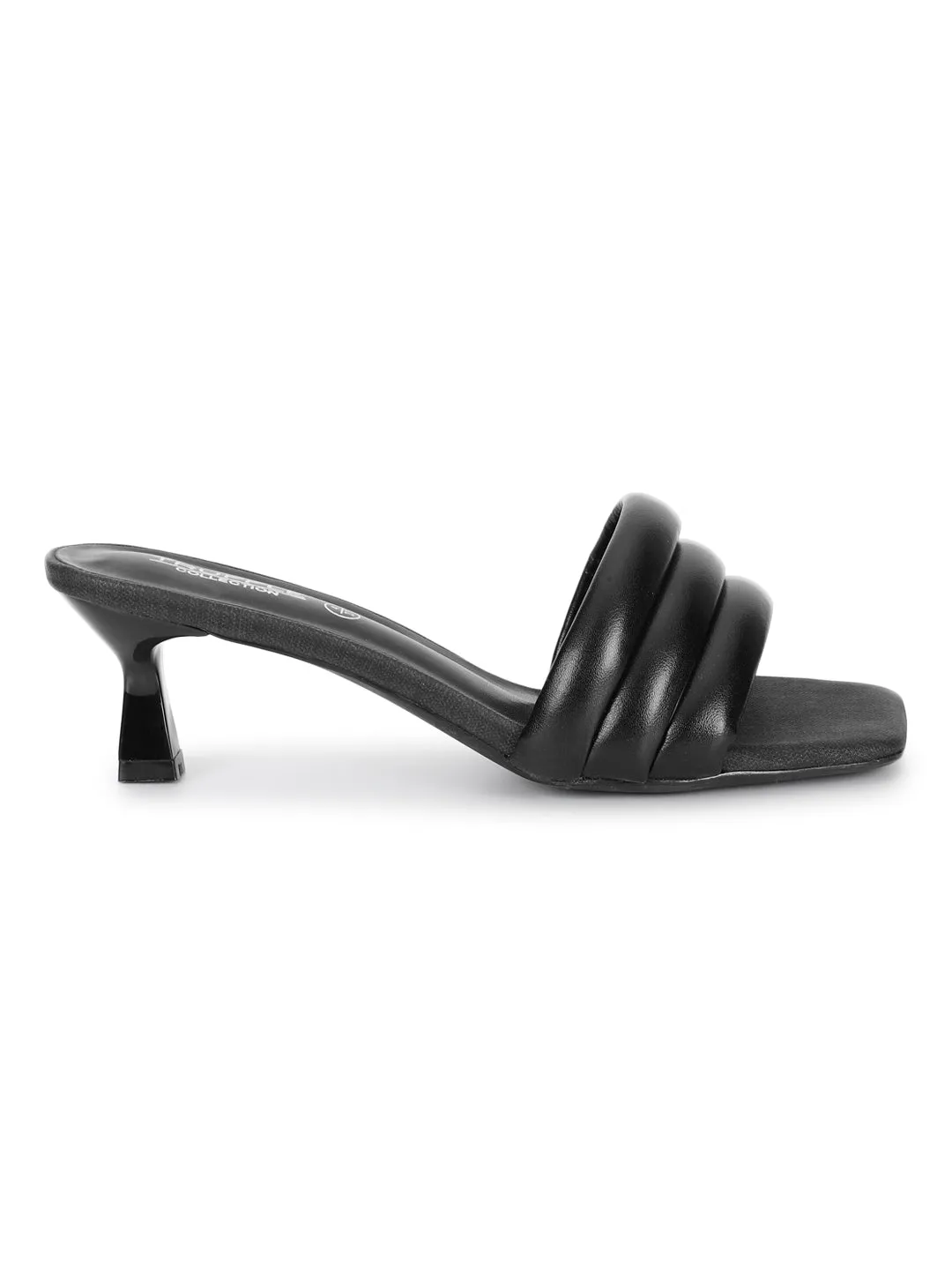Black PU Stiletto Stylish Sandals (TC-RS3584-BLK)