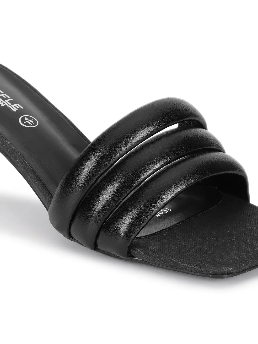 Black PU Stiletto Stylish Sandals (TC-RS3584-BLK)