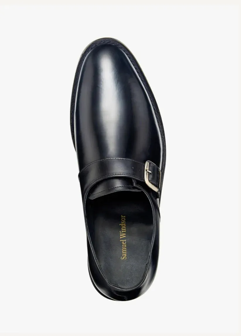 BV08 Samuel Windsor Classic Monk Shoe Black