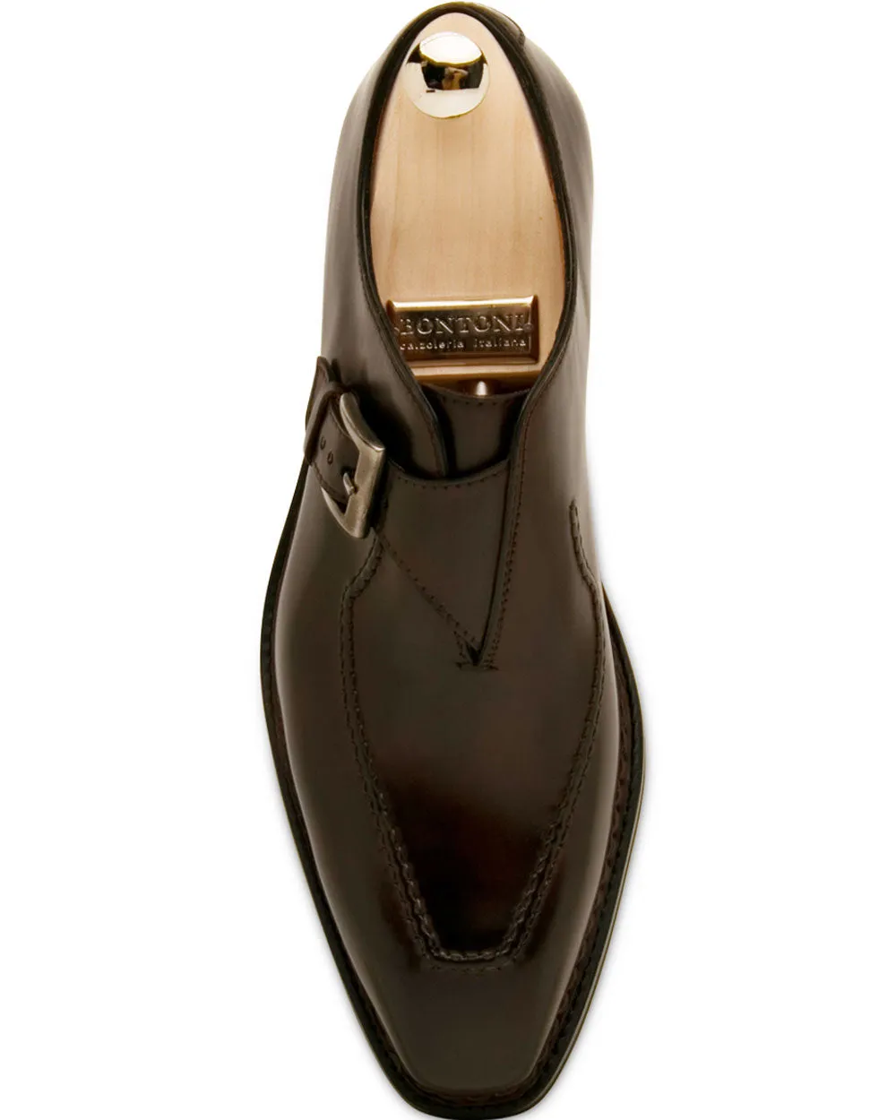Dark Chocolate Brillantina Single Monk Strap