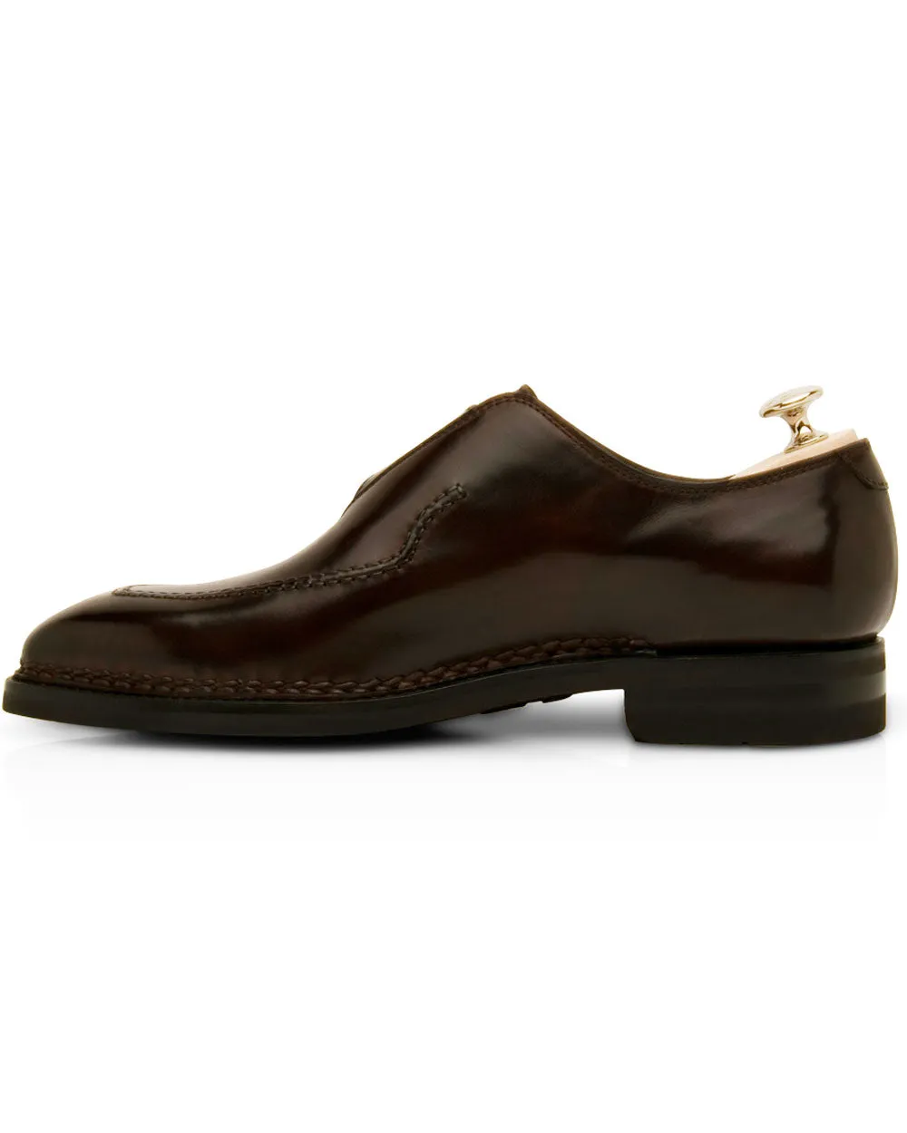Dark Chocolate Brillantina Single Monk Strap