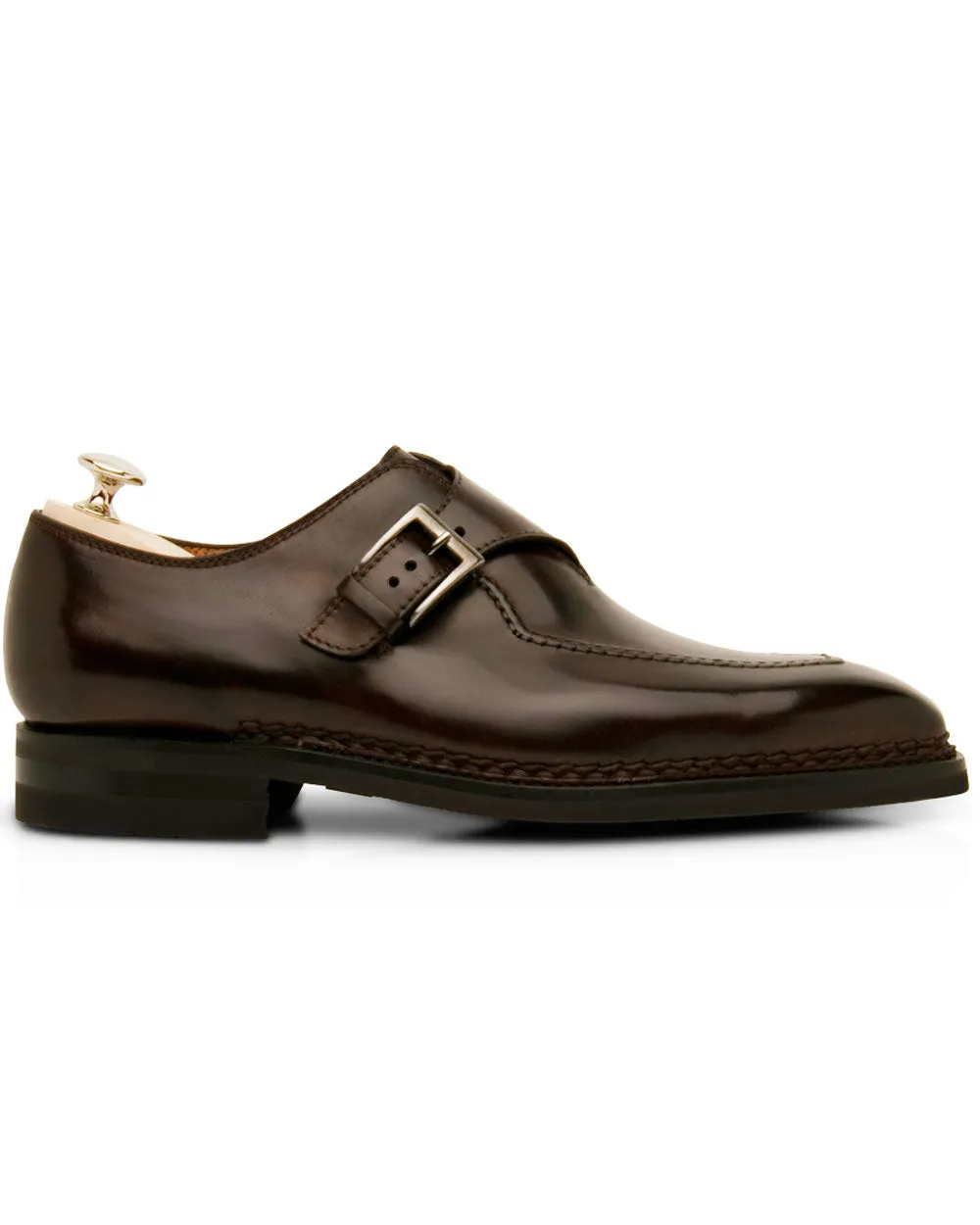 Dark Chocolate Brillantina Single Monk Strap