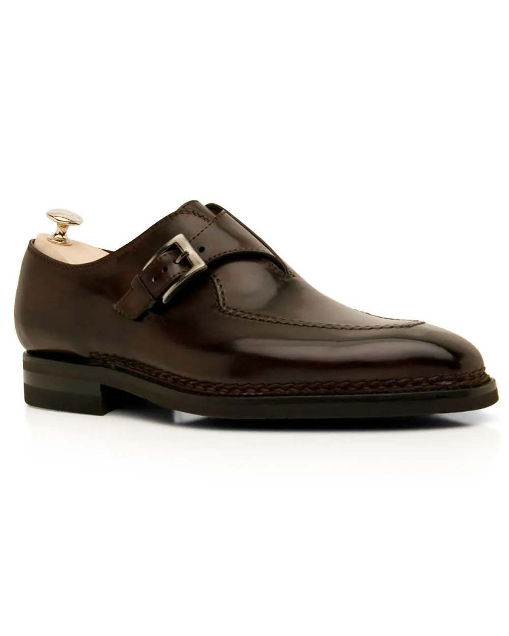 Dark Chocolate Brillantina Single Monk Strap