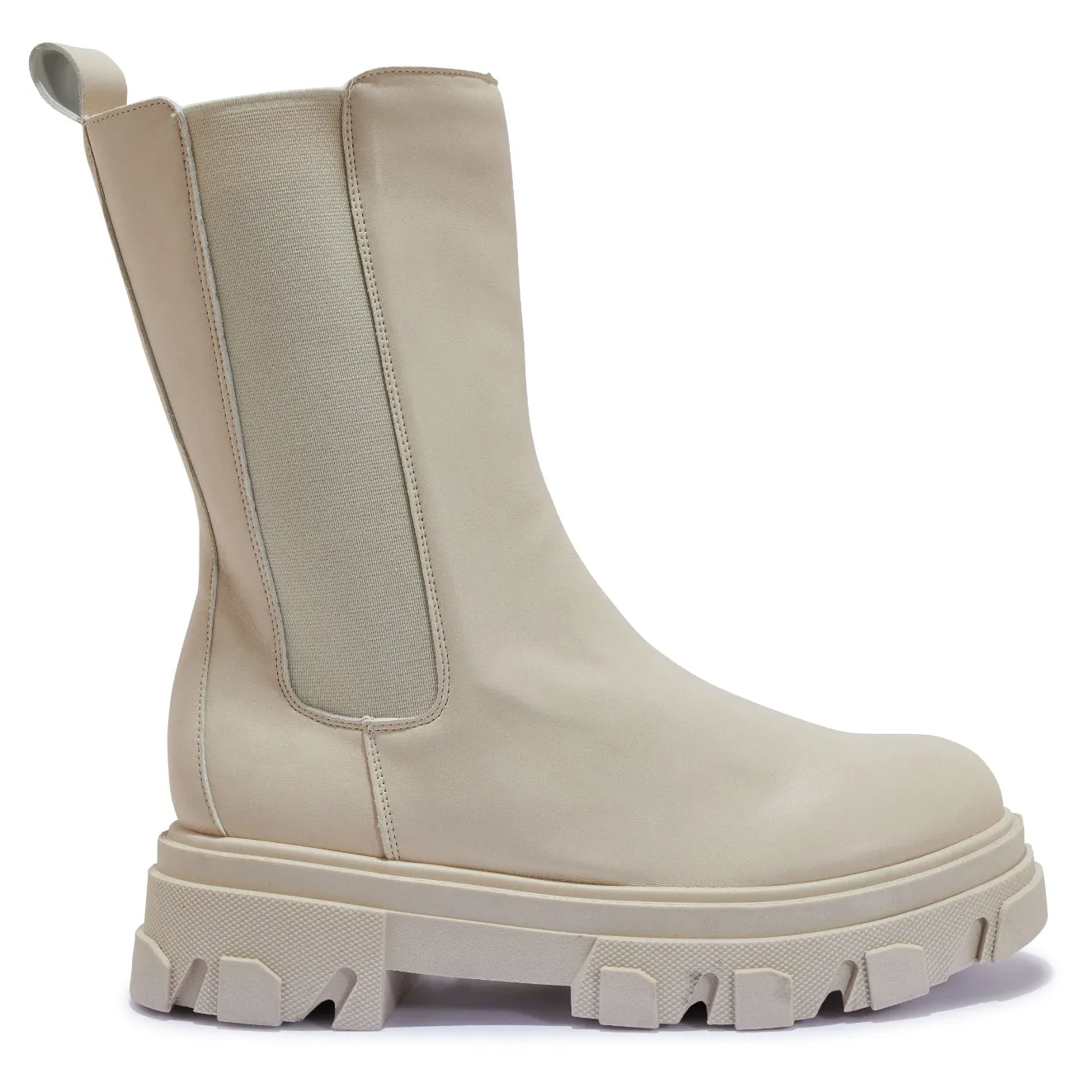 DENAH3 - CHUNKY CLEATED MID CALF CHELSEA BOOT