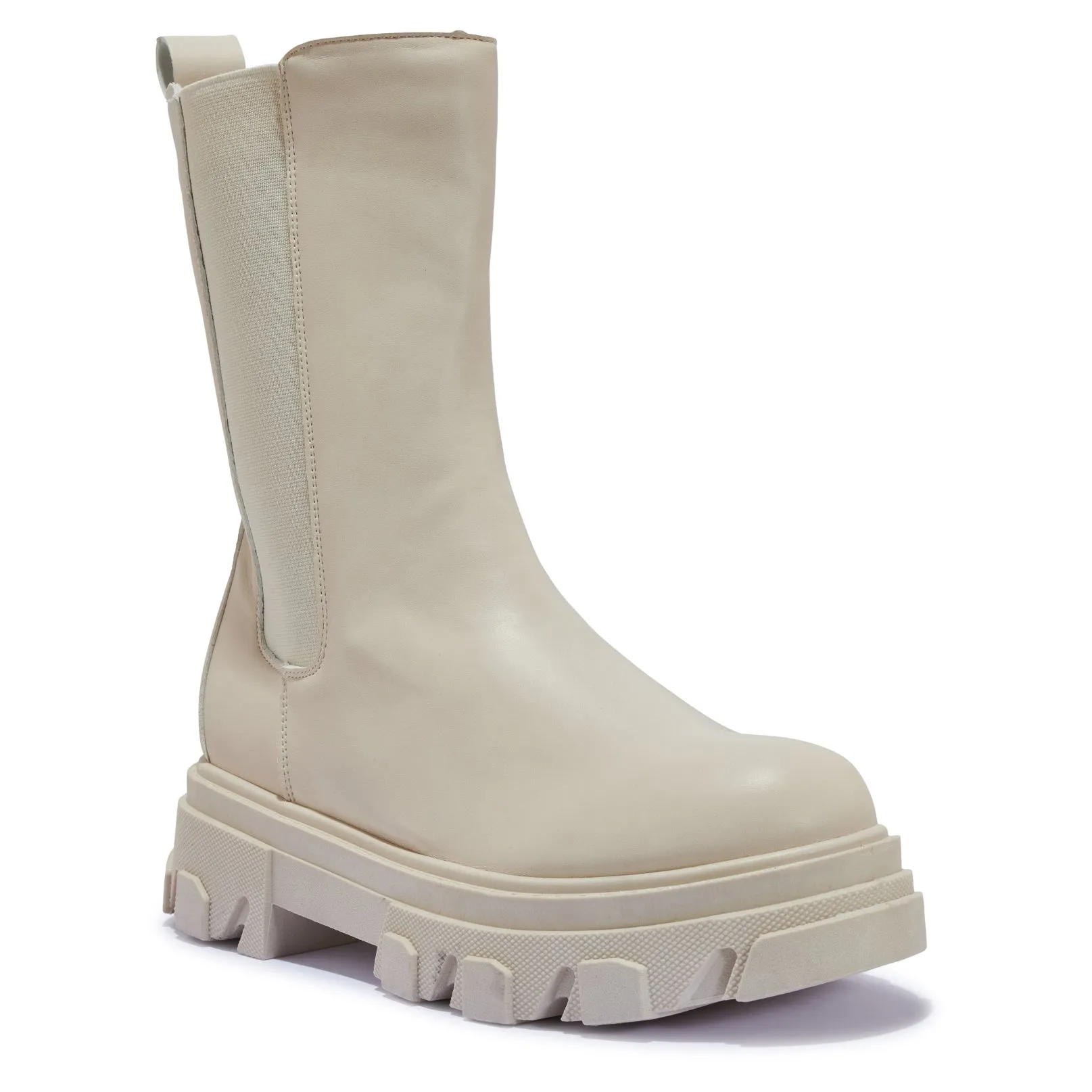 DENAH3 - CHUNKY CLEATED MID CALF CHELSEA BOOT