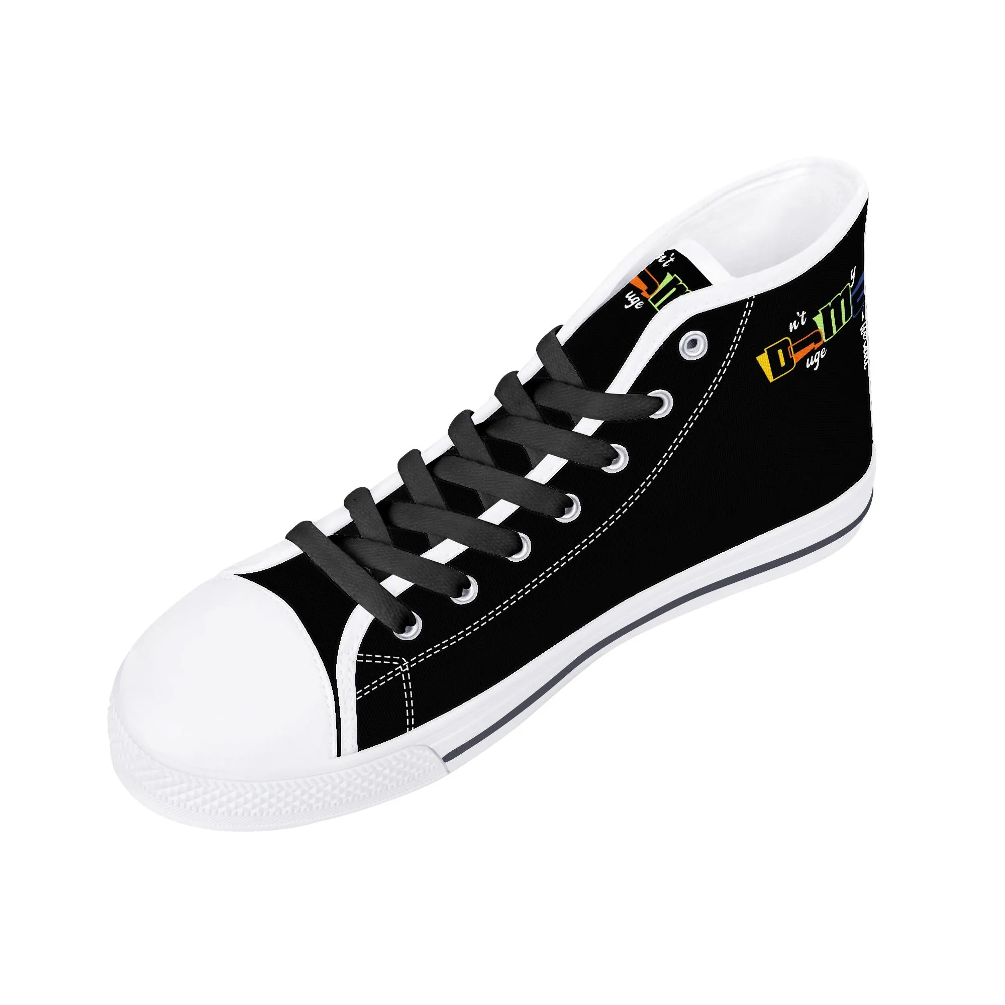 DJMD Womens High Top Canvas Shoes - Customized Tongue