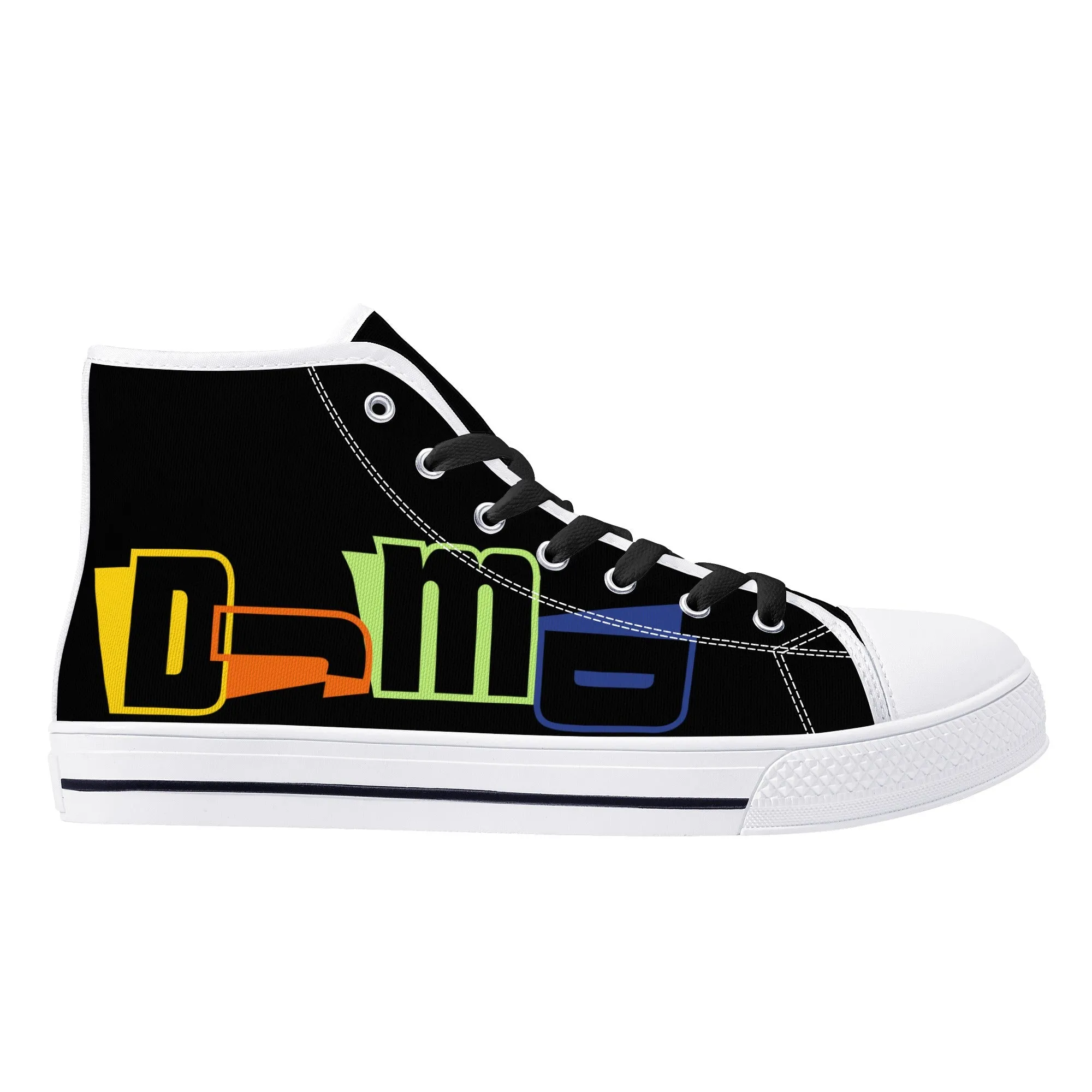 DJMD Womens High Top Canvas Shoes - Customized Tongue