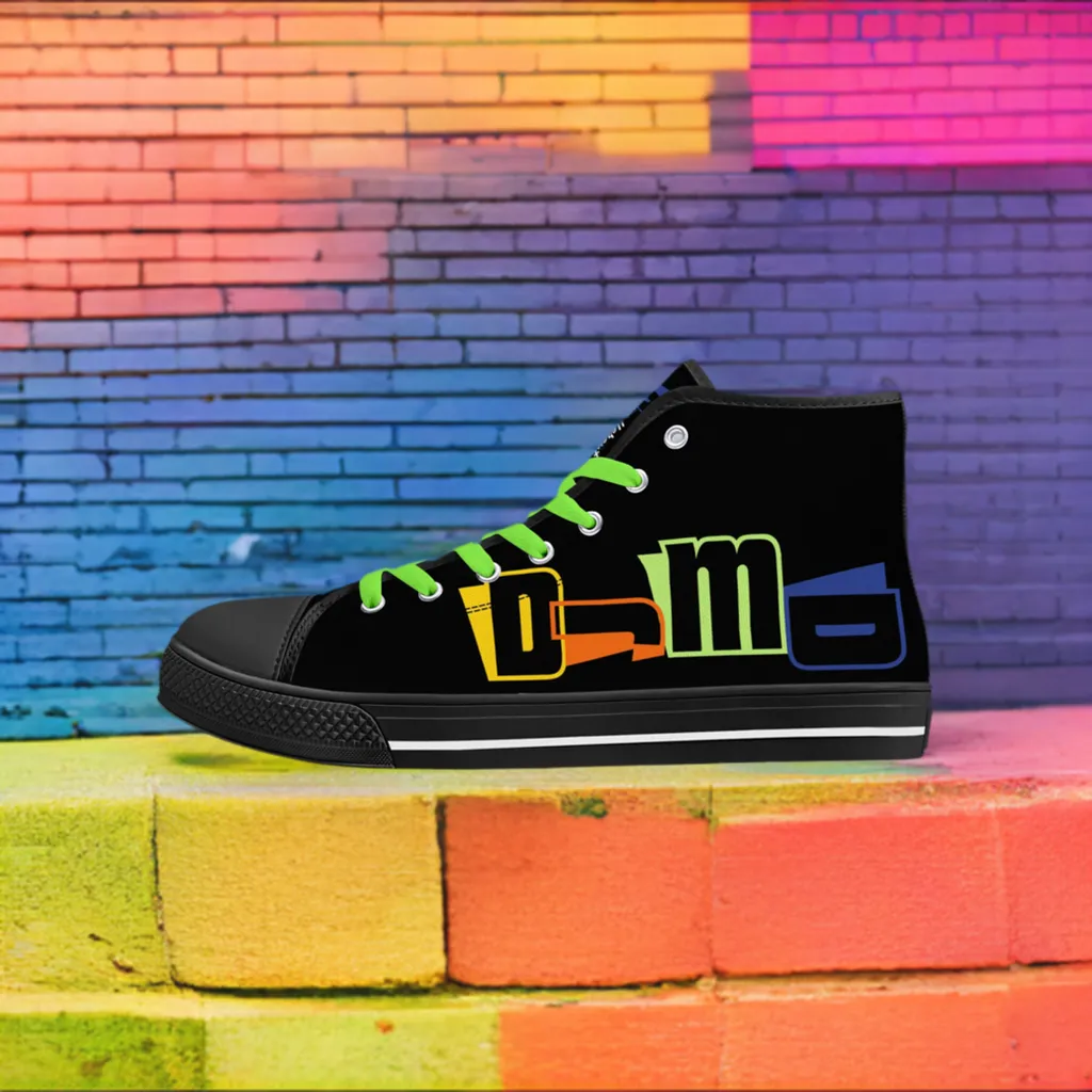 DJMD Womens High Top Canvas Shoes - Customized Tongue