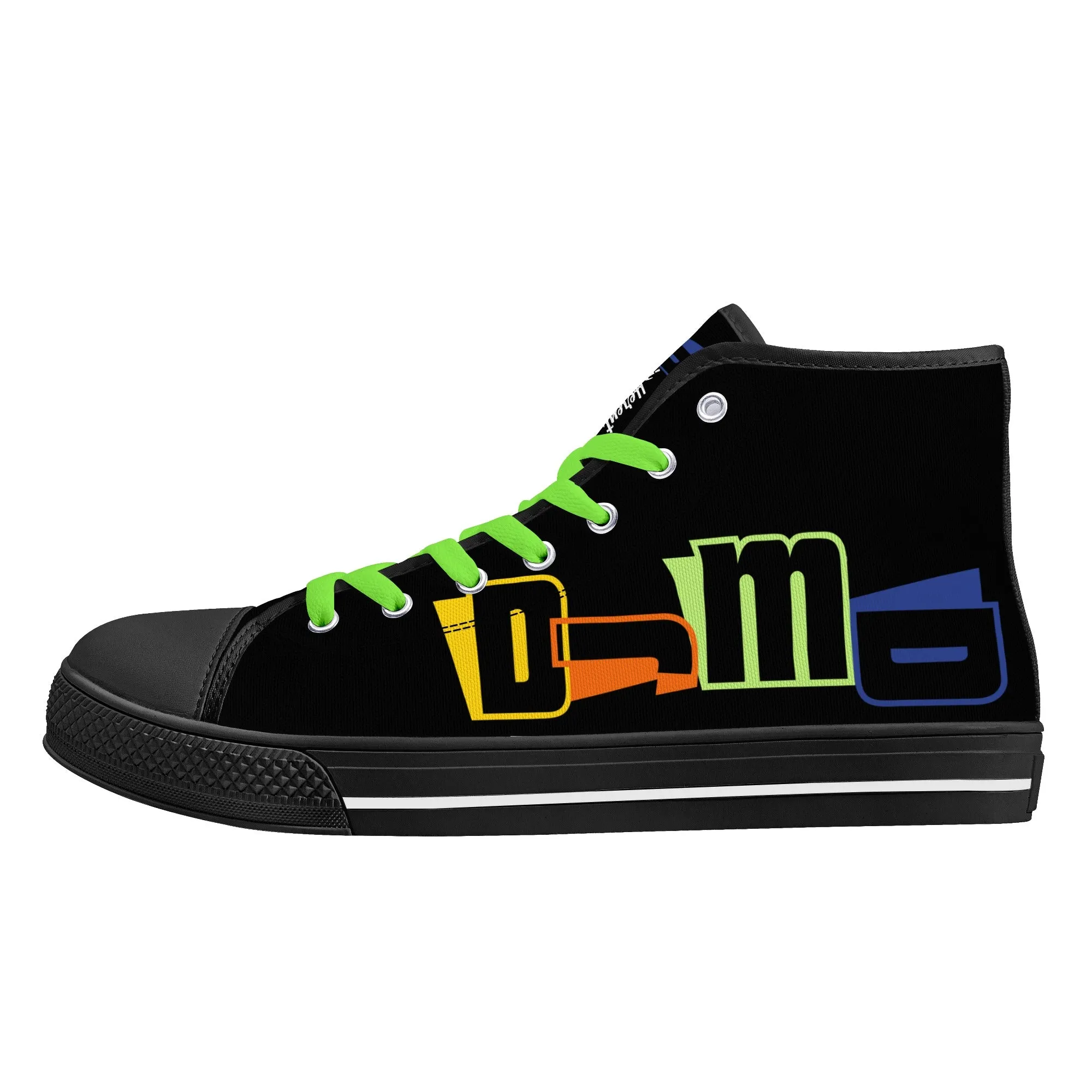 DJMD Womens High Top Canvas Shoes - Customized Tongue