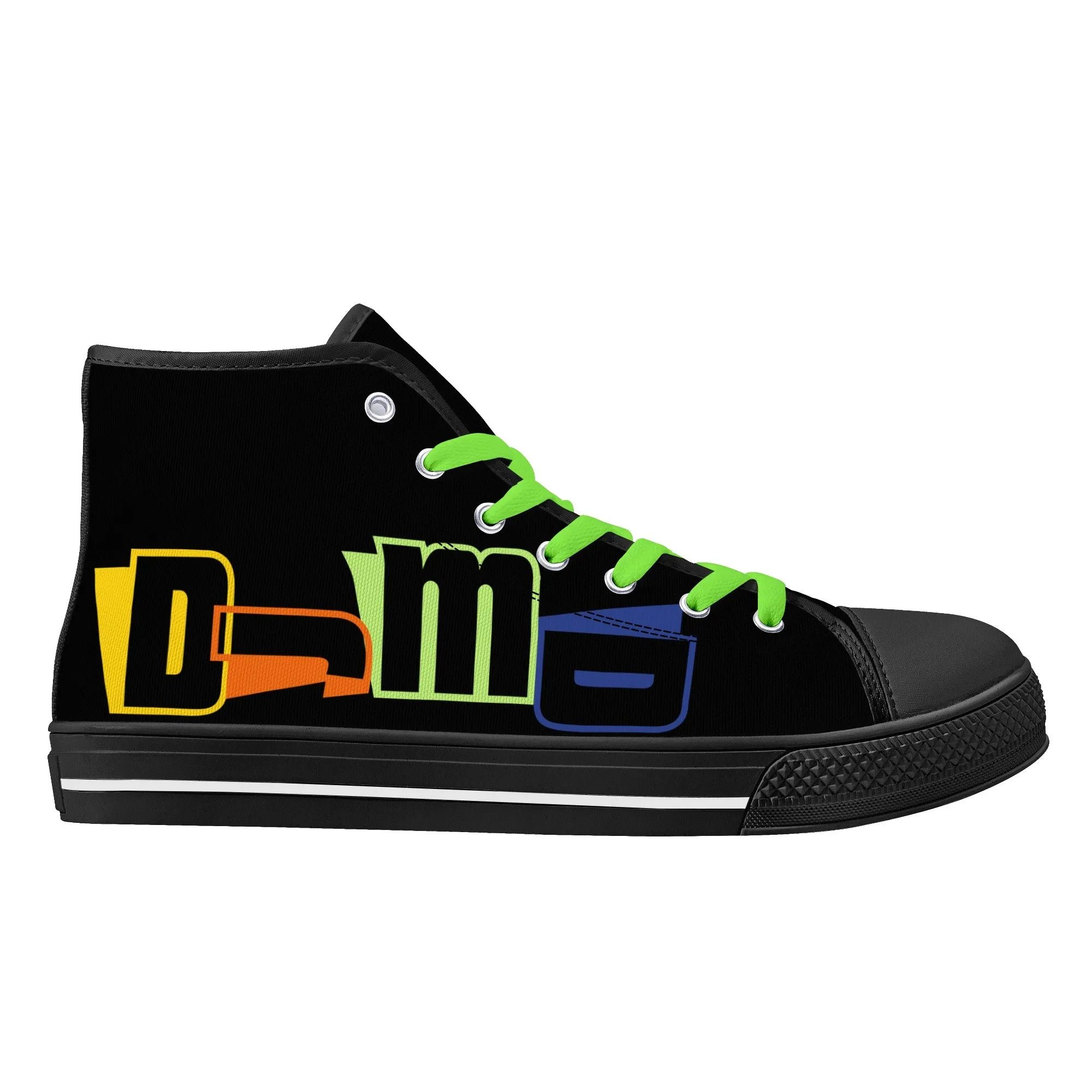 DJMD Womens High Top Canvas Shoes - Customized Tongue