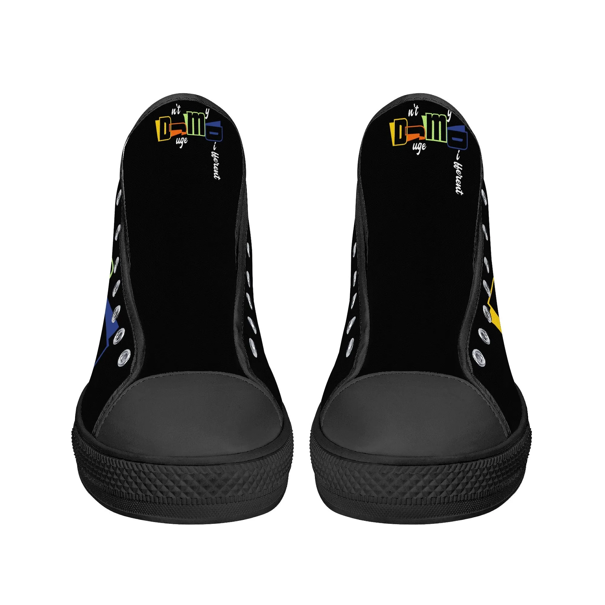 DJMD Womens High Top Canvas Shoes - Customized Tongue