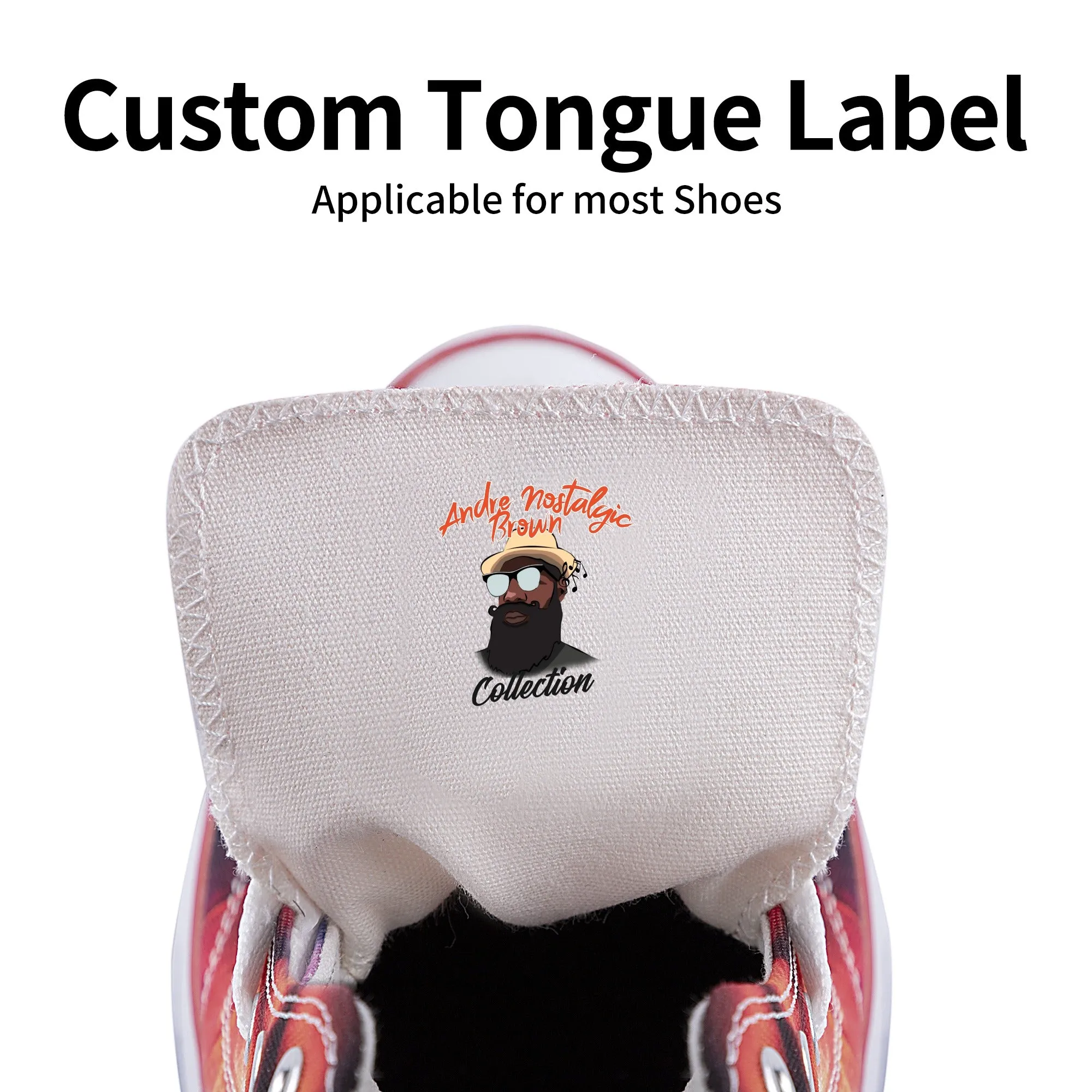 DJMD Womens High Top Canvas Shoes - Customized Tongue