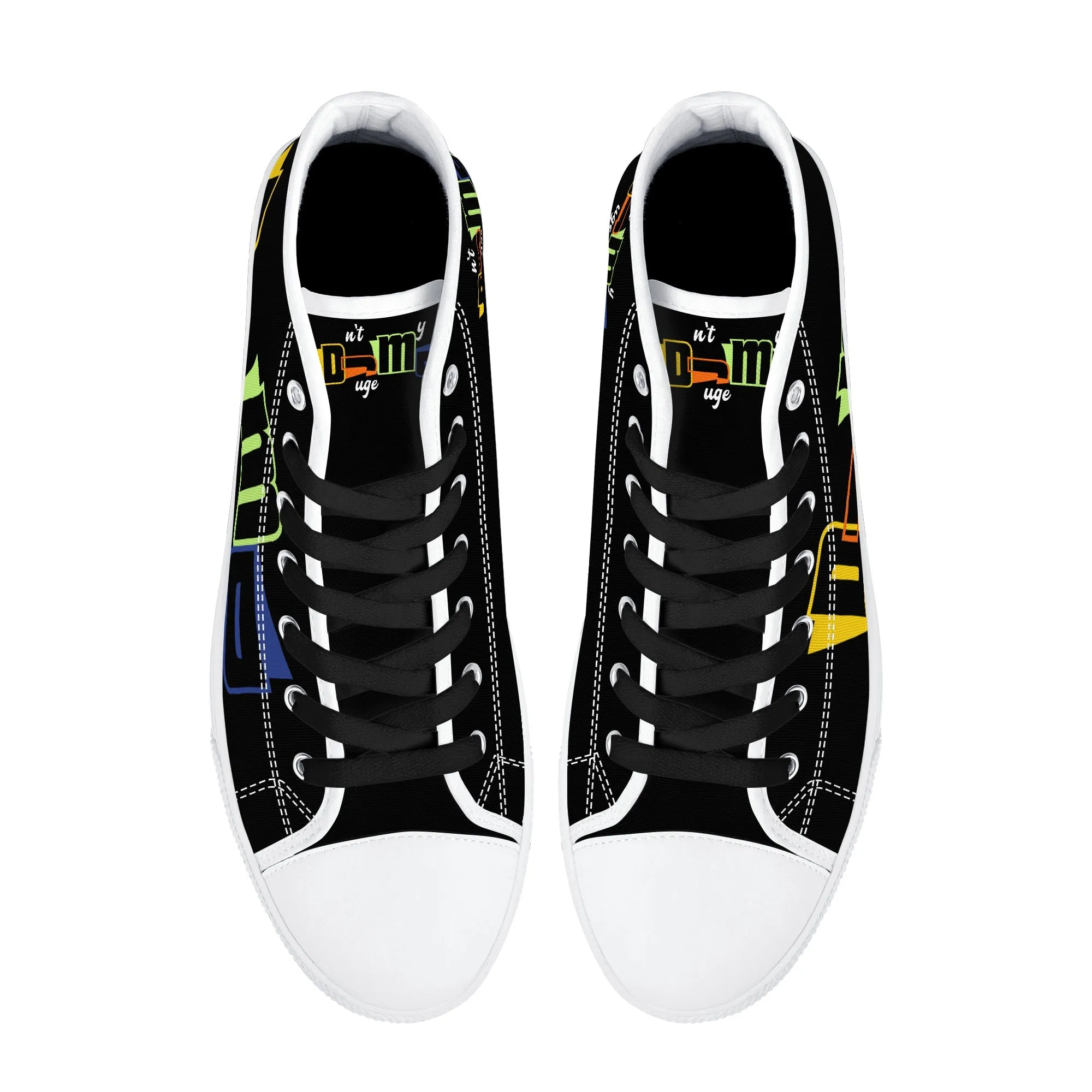 DJMD Womens High Top Canvas Shoes - Customized Tongue