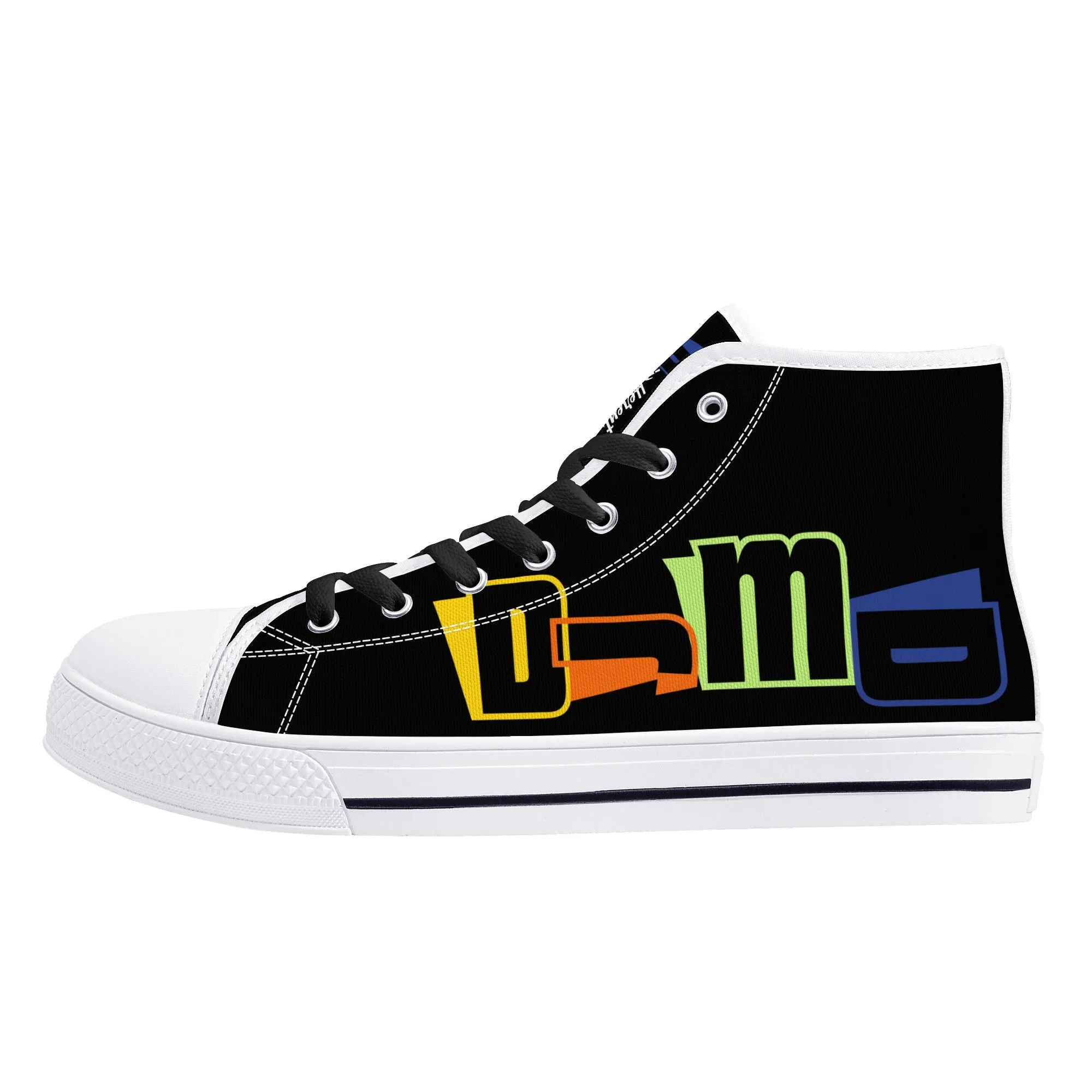 DJMD Womens High Top Canvas Shoes - Customized Tongue