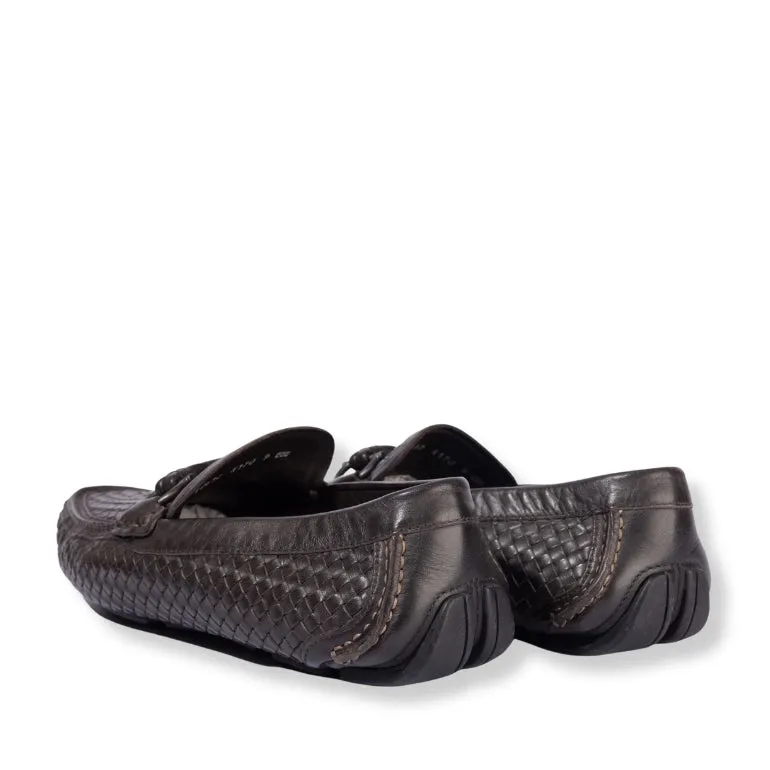 Ferragamo Parigi Gancio Bit Woven Loafers