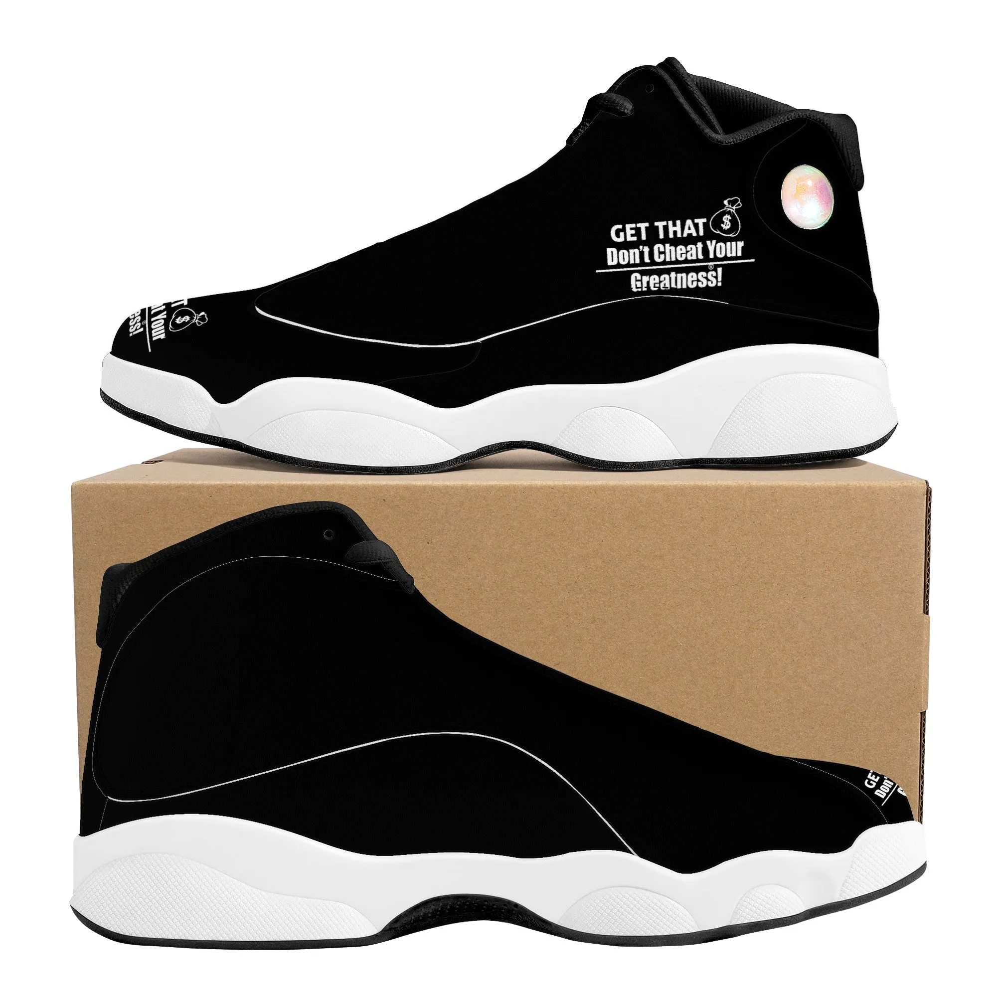 Get That Bag, Basketball Shoes - Black &White