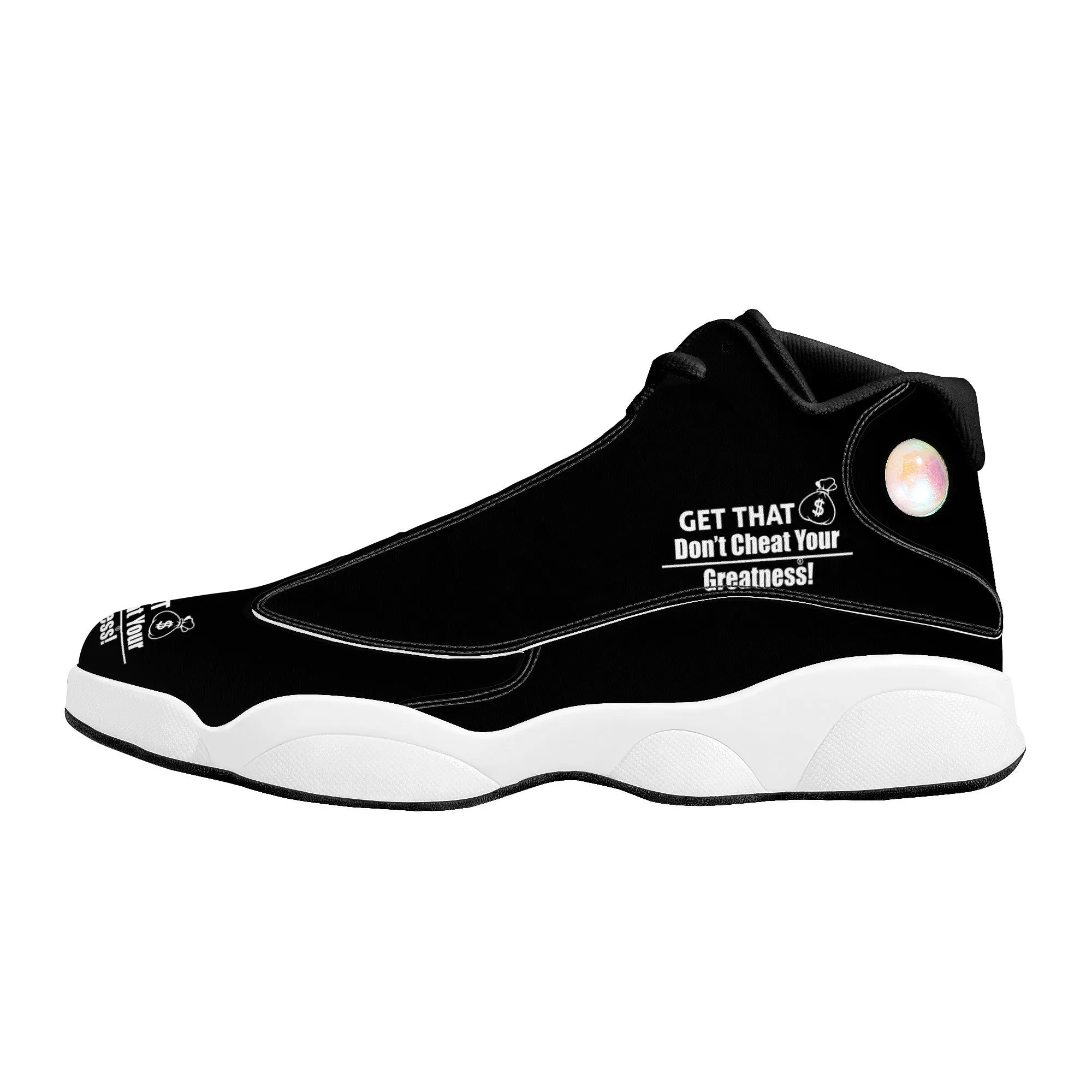 Get That Bag, Basketball Shoes - Black &White