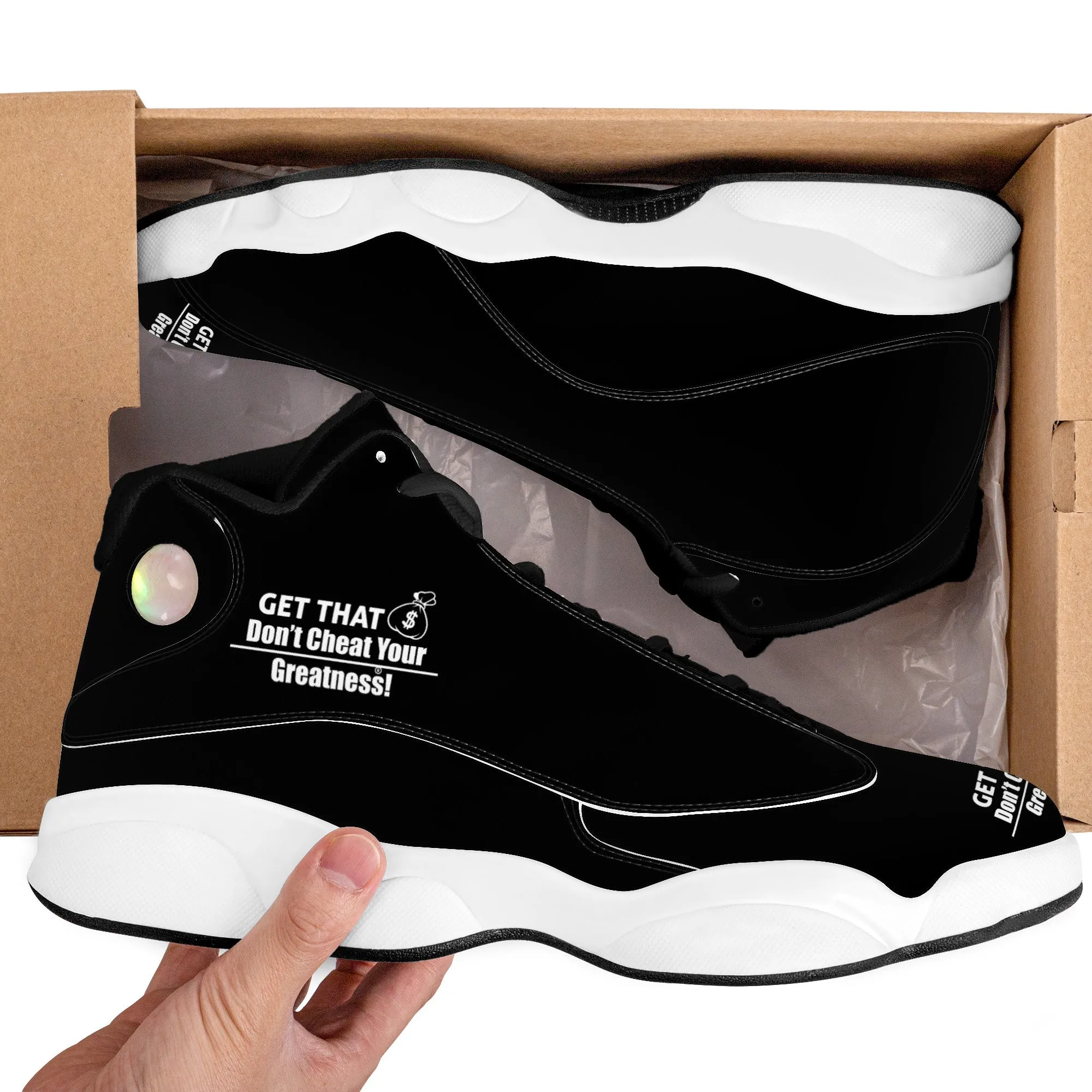 Get That Bag, Basketball Shoes - Black &White