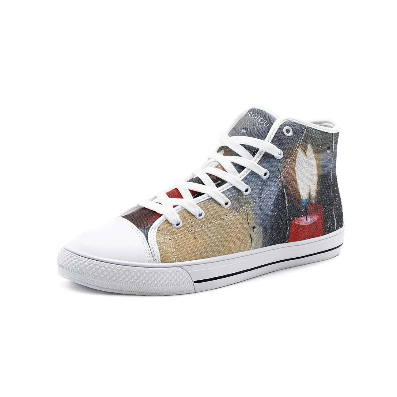 Joonyart Reproduction High Top Canvas Shoes Rainy Day Candle