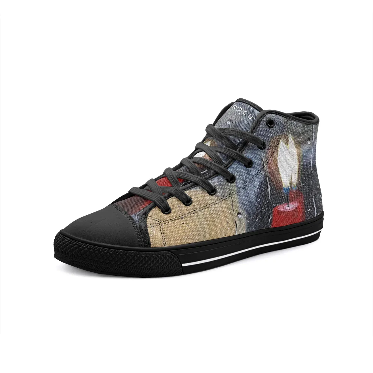 Joonyart Reproduction High Top Canvas Shoes Rainy Day Candle