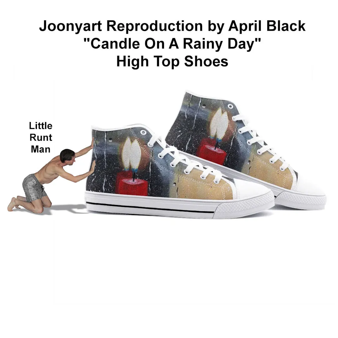 Joonyart Reproduction High Top Canvas Shoes Rainy Day Candle