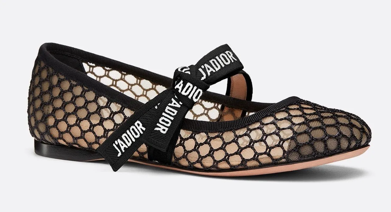 Miss J'Adior Mesh Ballet Flat Pumps