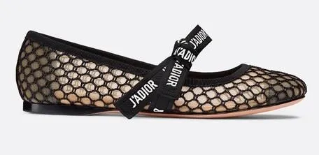 Miss J'Adior Mesh Ballet Flat Pumps