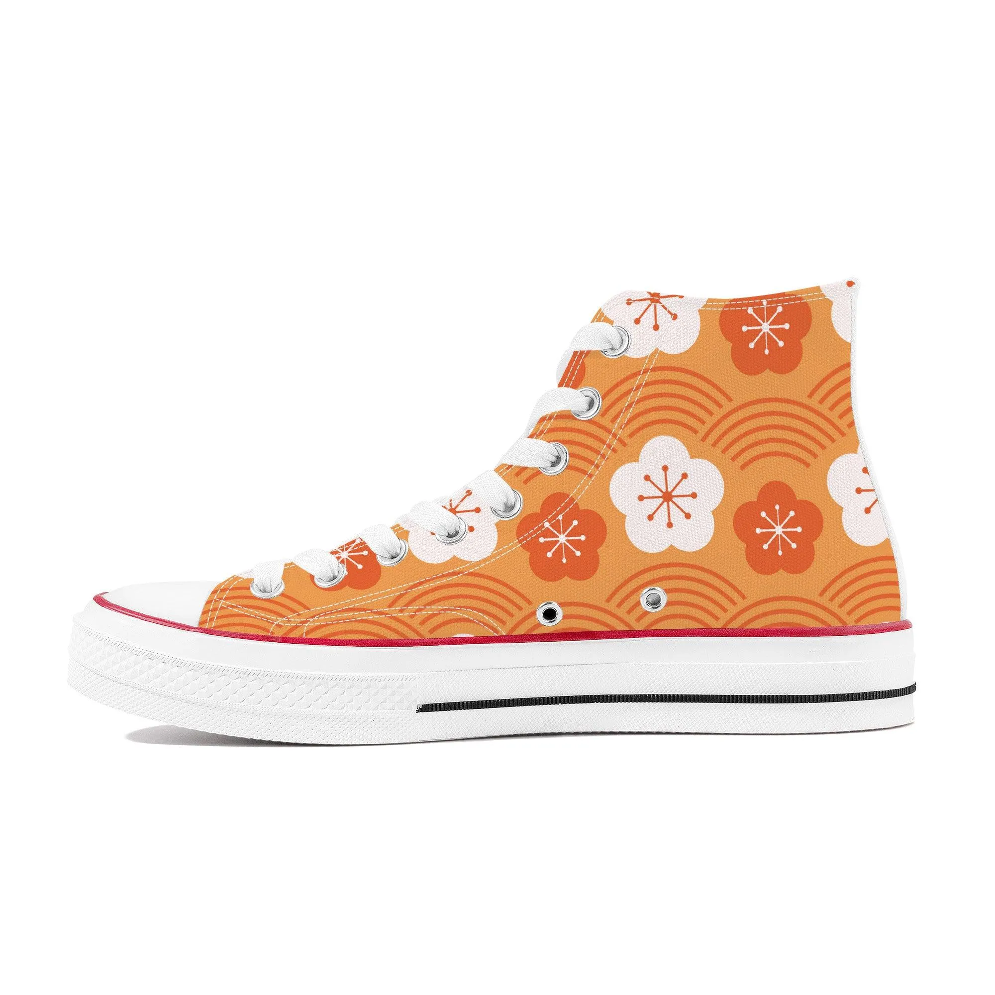 Orenji オレンジ - Orange High Top Canvas Shoes