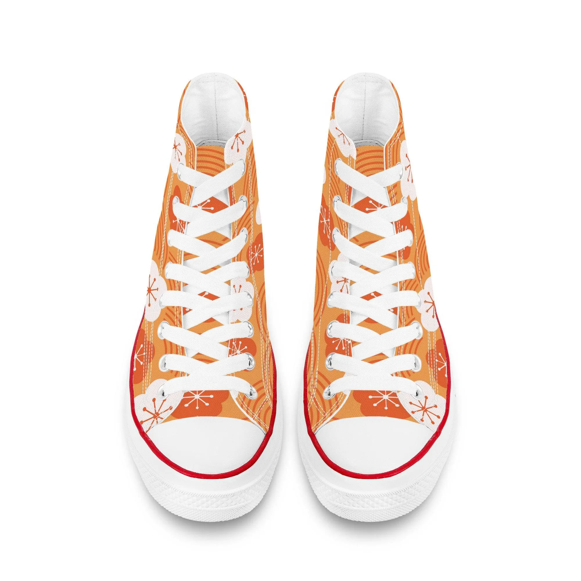 Orenji オレンジ - Orange High Top Canvas Shoes