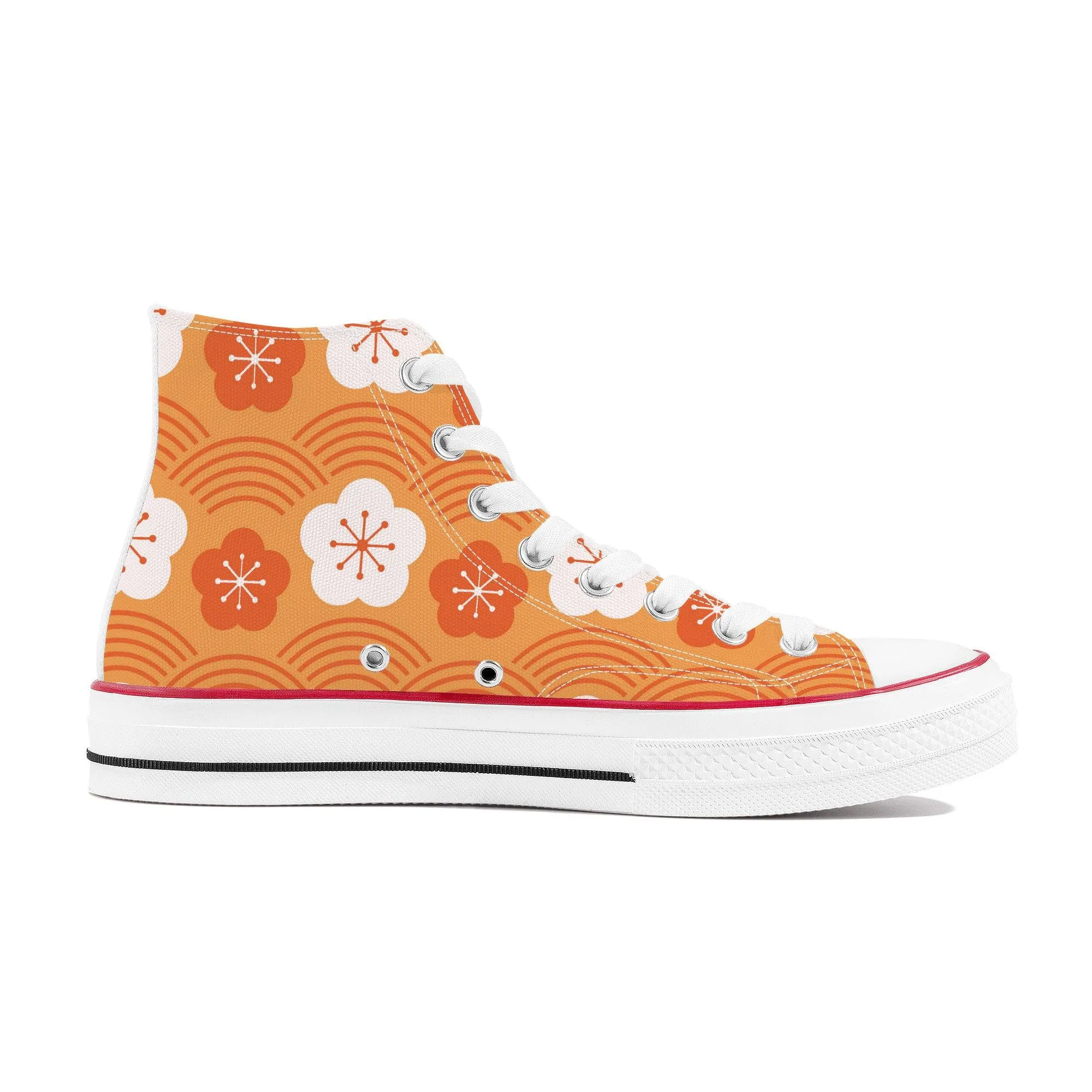 Orenji オレンジ - Orange High Top Canvas Shoes