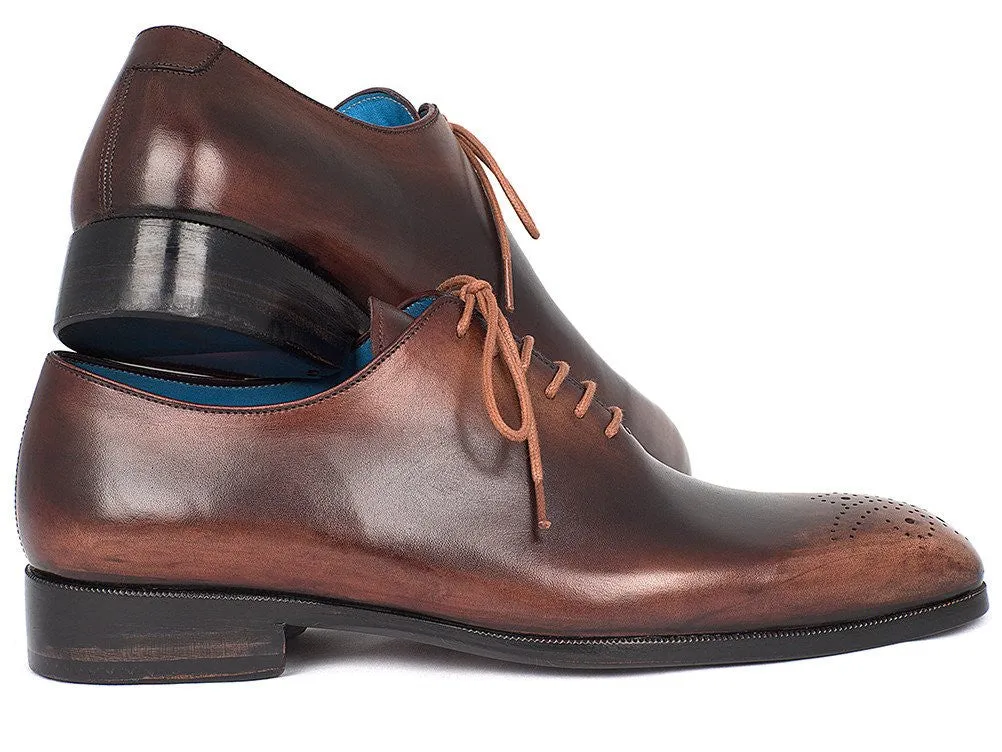 Paul Parkman Men's Camel & Brown Wholecut Oxfords