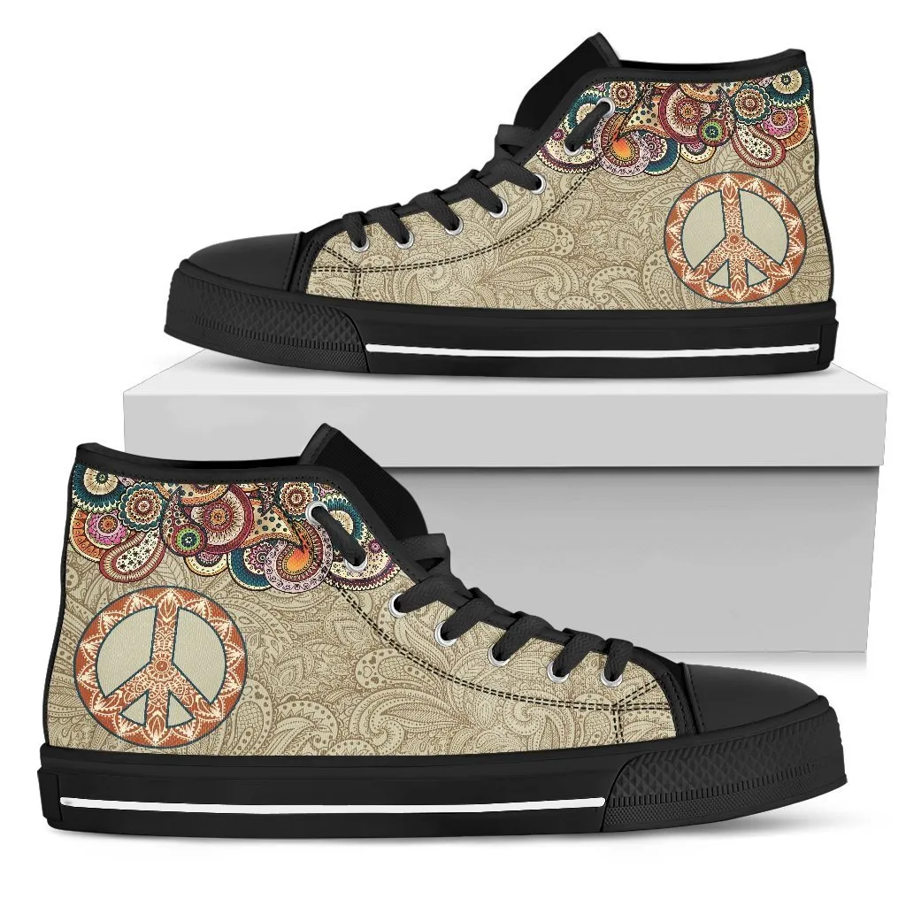 Peace sign women's high top