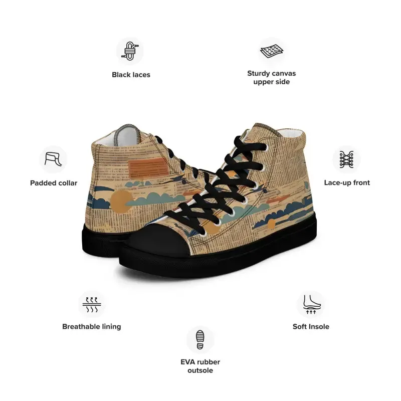 Retro Newspaper Canvas Shoes for Ultimate Style