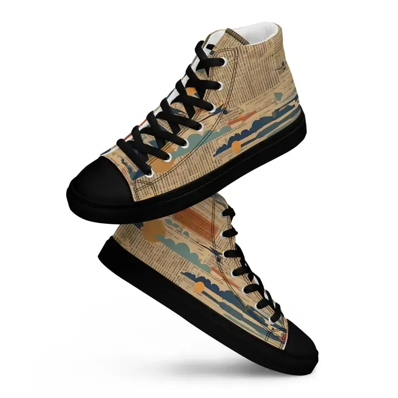 Retro Newspaper Canvas Shoes for Ultimate Style