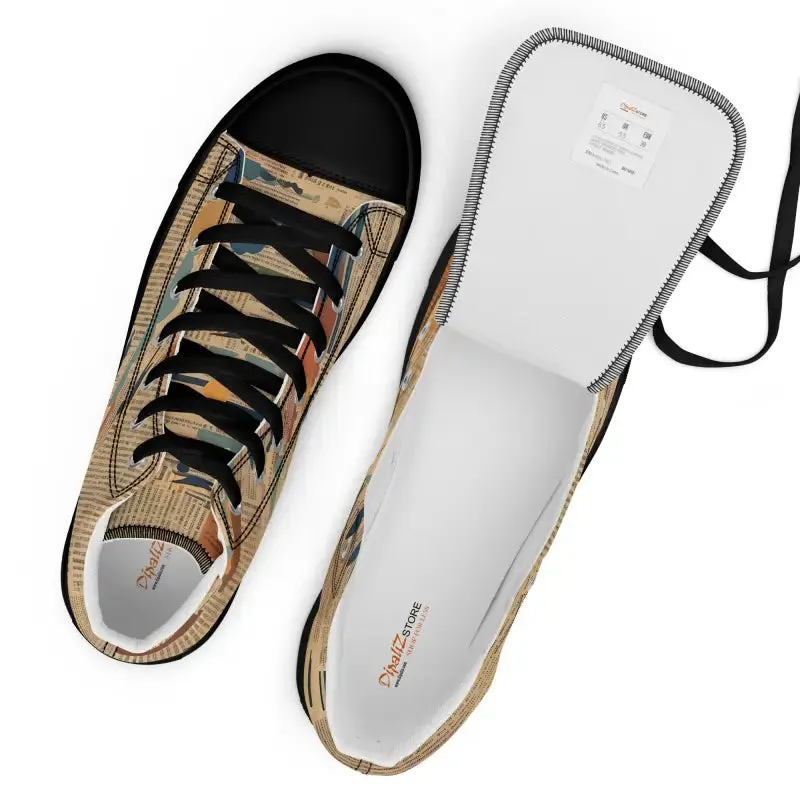 Retro Newspaper Canvas Shoes for Ultimate Style