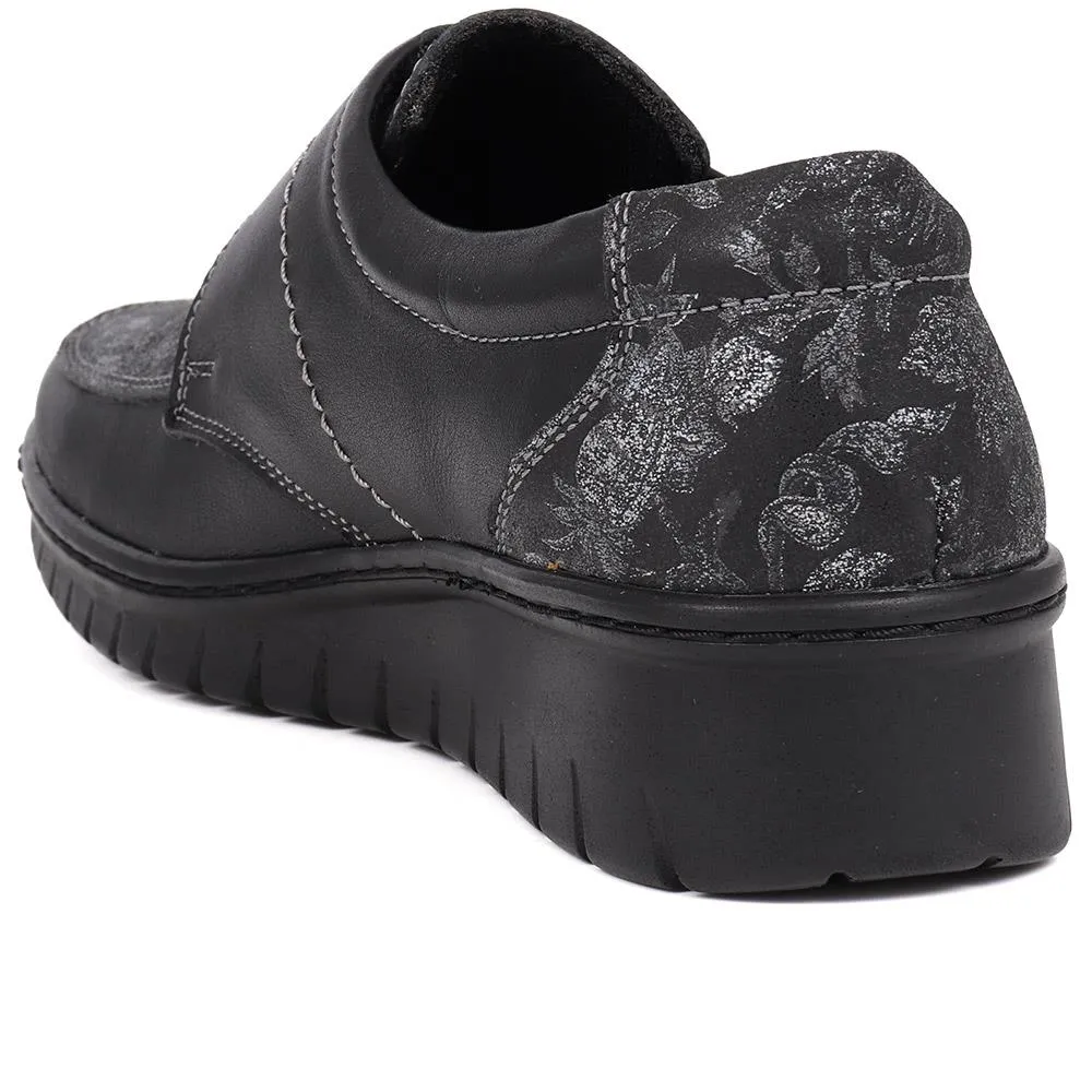 Touch-Fasten Floral Monk Shoes - HAK40021 / 326 620