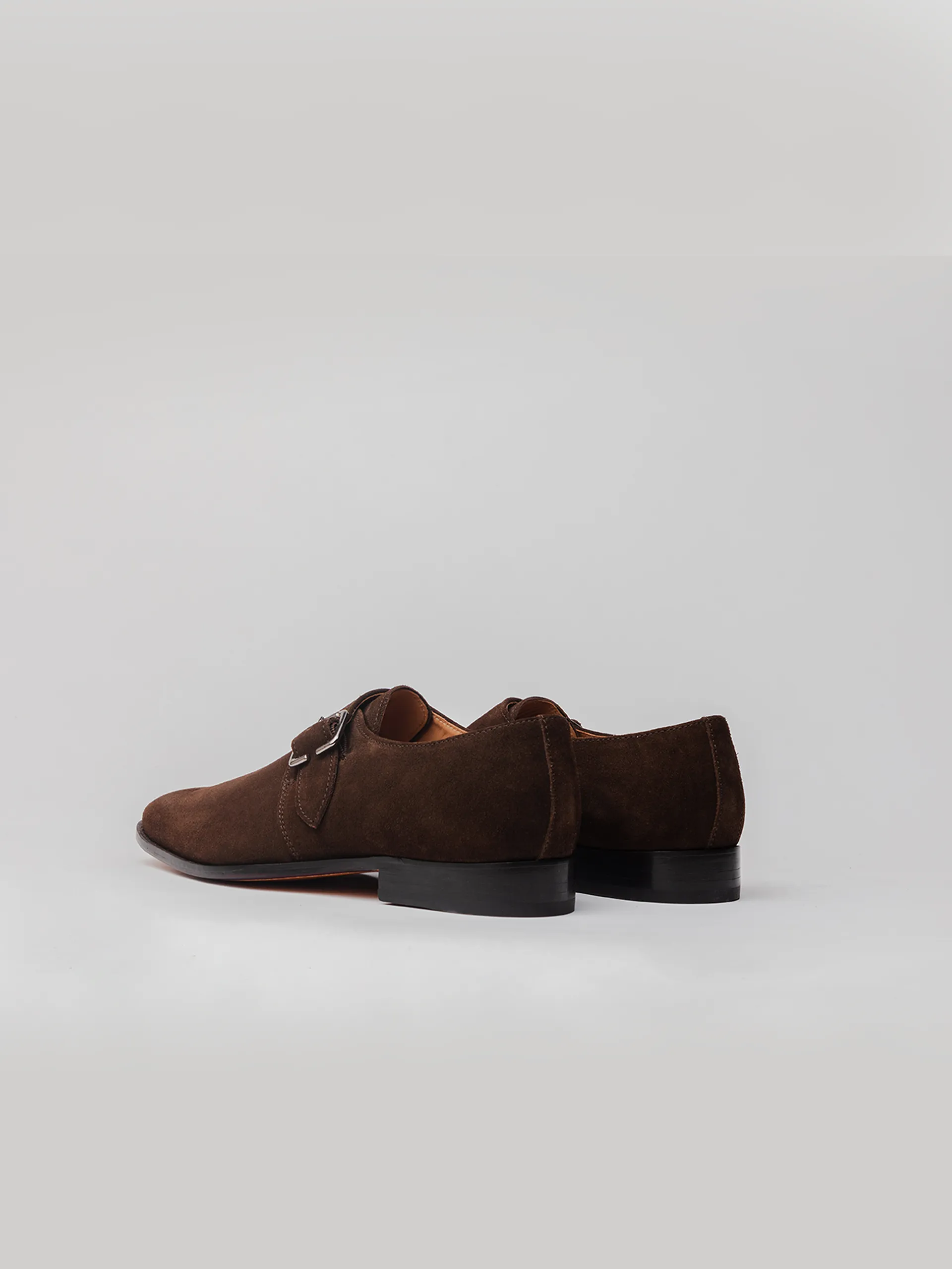 Vagabond Single Monkstrap - Dark Brown Suede
